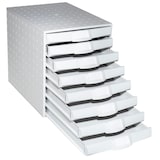thumbnail of Exacompta 226040D 1x THE SYSTEM ladenbox met 8 gesloten laden voor A4+ documenten, grijs
