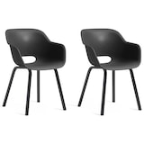 thumbnail of Keter Gartenstuhl mit Metallbeinen Noa 2 Stk. Graphitgrau