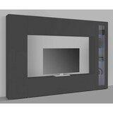 thumbnail of Dmora Wohnzimmermöbel Donatello, TV-Wohnzimmer-Set, Mehrzweck-Wohnzimmermöbel mit Vitrine und LED-Licht, 100% Made in Italy, cm 260x30h180, Anthrazit
