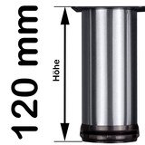 thumbnail of 1 x Möbelfuße verstellbar EDELSTAHL 50mm Sofafuß Küchenfuß Sockelfüße Bettfüße 120mm