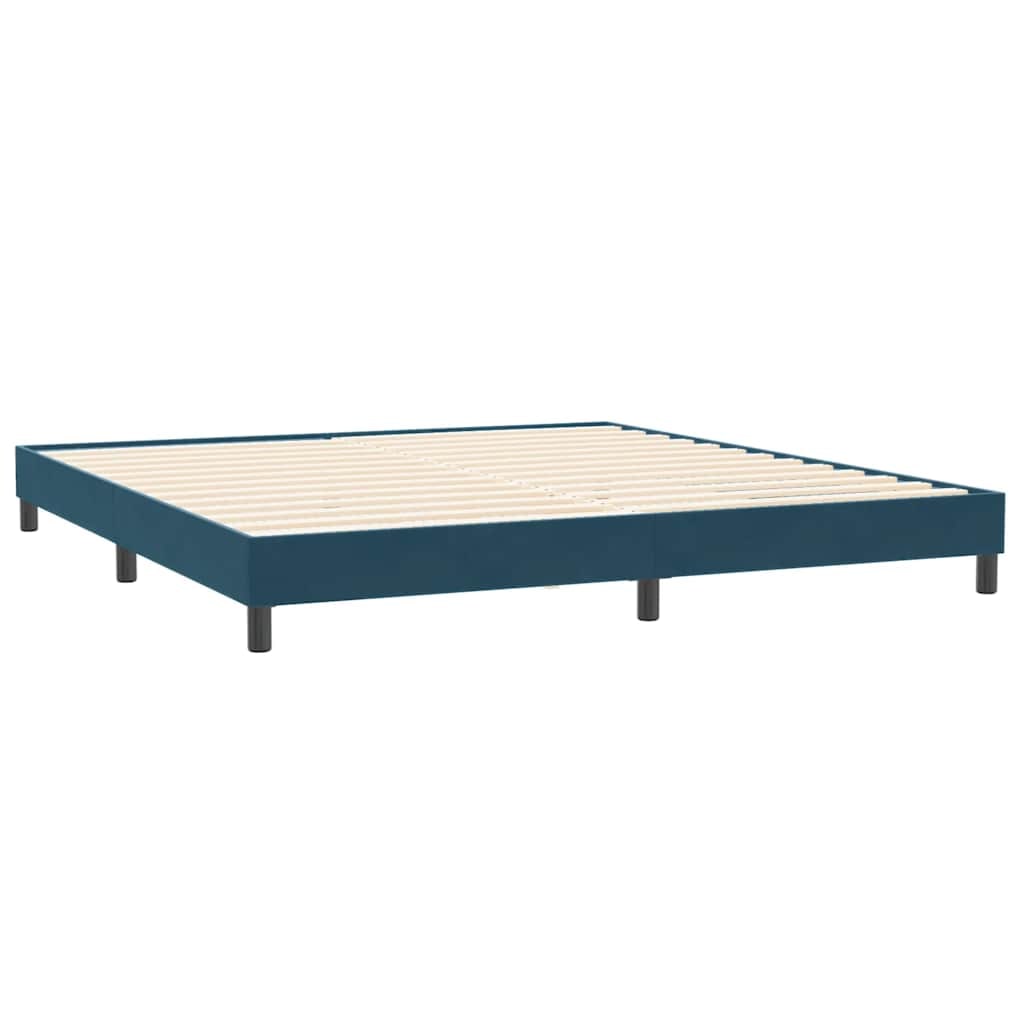 vidaXL Bettgestell ohne Matratze Dunkelblau 200x210 cm Samt