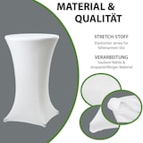 thumbnail of Stehtischhusse Stretch weiß Ø 80 cm Tischhusse