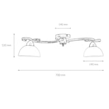 thumbnail of Licht-Erlebnisse Romantische Deckenlampe Weiß Gold Glas Metall Landhaus Deckenleuchte Wohnzimmer Küche AURORA, AD132-13-37