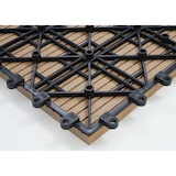 thumbnail of Pavimento in WPC Rodano, aspetto legno balcone/terrazza, 11x ciascuno 30x30cm = 1mq ~ Premium, quadrotti in teak