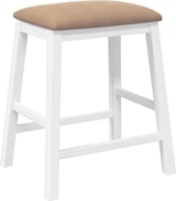 thumbnail of vidaXL Barstühle mit Kissen 2 Stk. Weiß Massivholz Gummibaum