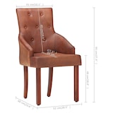 thumbnail of vidaXL Eetkamerstoelen 2 st echt geitenleer bruin