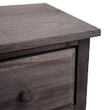 thumbnail of Kommode T18, Schubladenschrank Schrank, 4 Schubladen, 74x30x25cm Shabby-Look Vintage ~ grau-braun