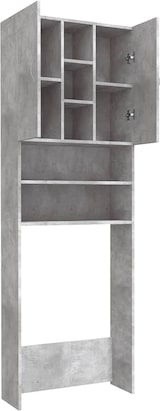 thumbnail of vidaXL Waschmaschinenschrank Betongrau 64x25,5x190 cm
