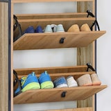 thumbnail of Max Home Mueble zapatero recibidor madera y acero 3 cajones