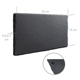 thumbnail of eGenuss Schieferplatten 6er-Set – Servierplatten aus Naturschiefer, schwarze Dessertteller & Sushi-Teller Gastronomie Catering – rechteckig 30x15 cm
