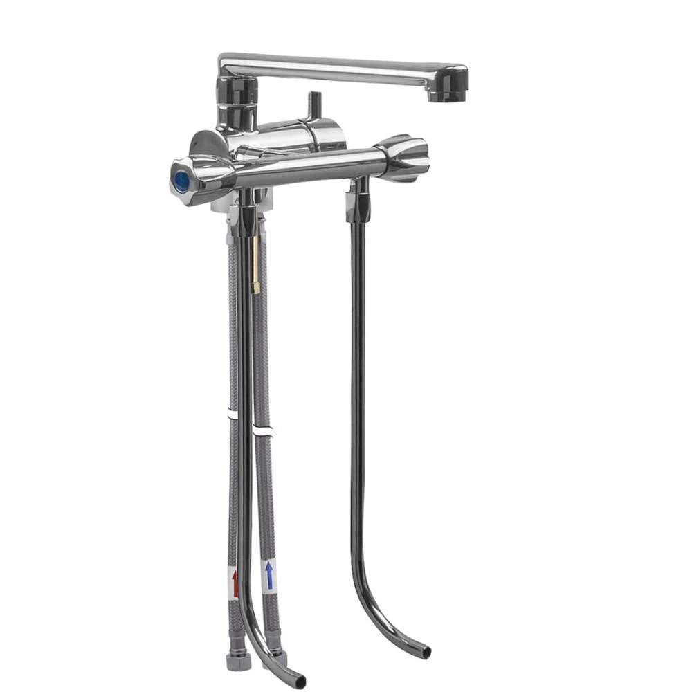 Thekenarmatur Hebelmischer extra flach mit 2 Unterspülrohre