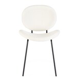 thumbnail of Set di 2 sedie MADDIE in tessuto bianco e base acciaio nero