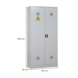 thumbnail of PROREGAL Gefahrstoffschrank Snake| HxBxT 195x92x42 cm | Grau