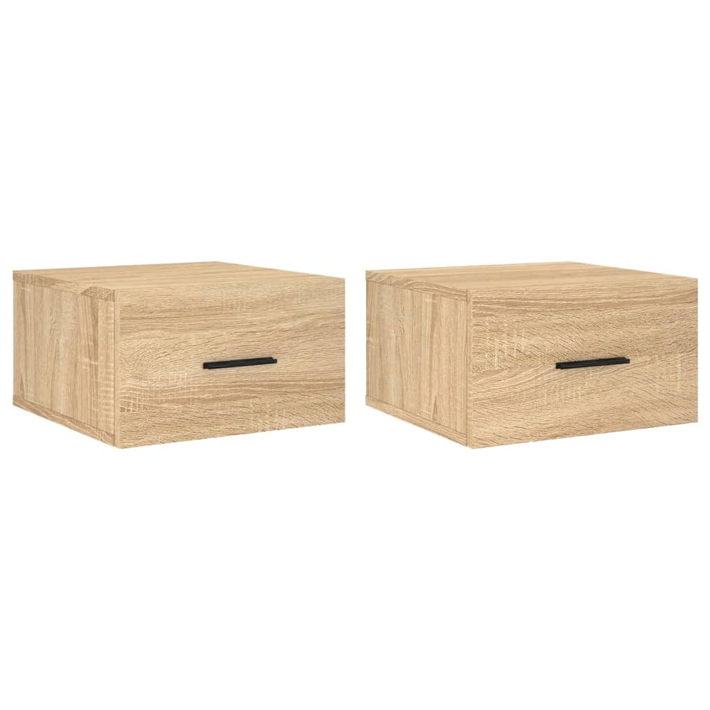 vidaXL Wand-Nachttische 2 Stk. Sonoma-Eiche 35x35x20 cm