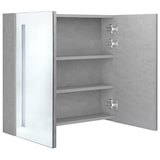 thumbnail of Helloshop26 - Badezimmerschrank mit LED-Spiegel 62 x 14 x 60 cm graues MDF 02_0006606