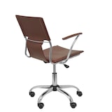 thumbnail of Bogarra Silla  con brazos fijos, y giratoria 360º similpiel color marrón envejecido.