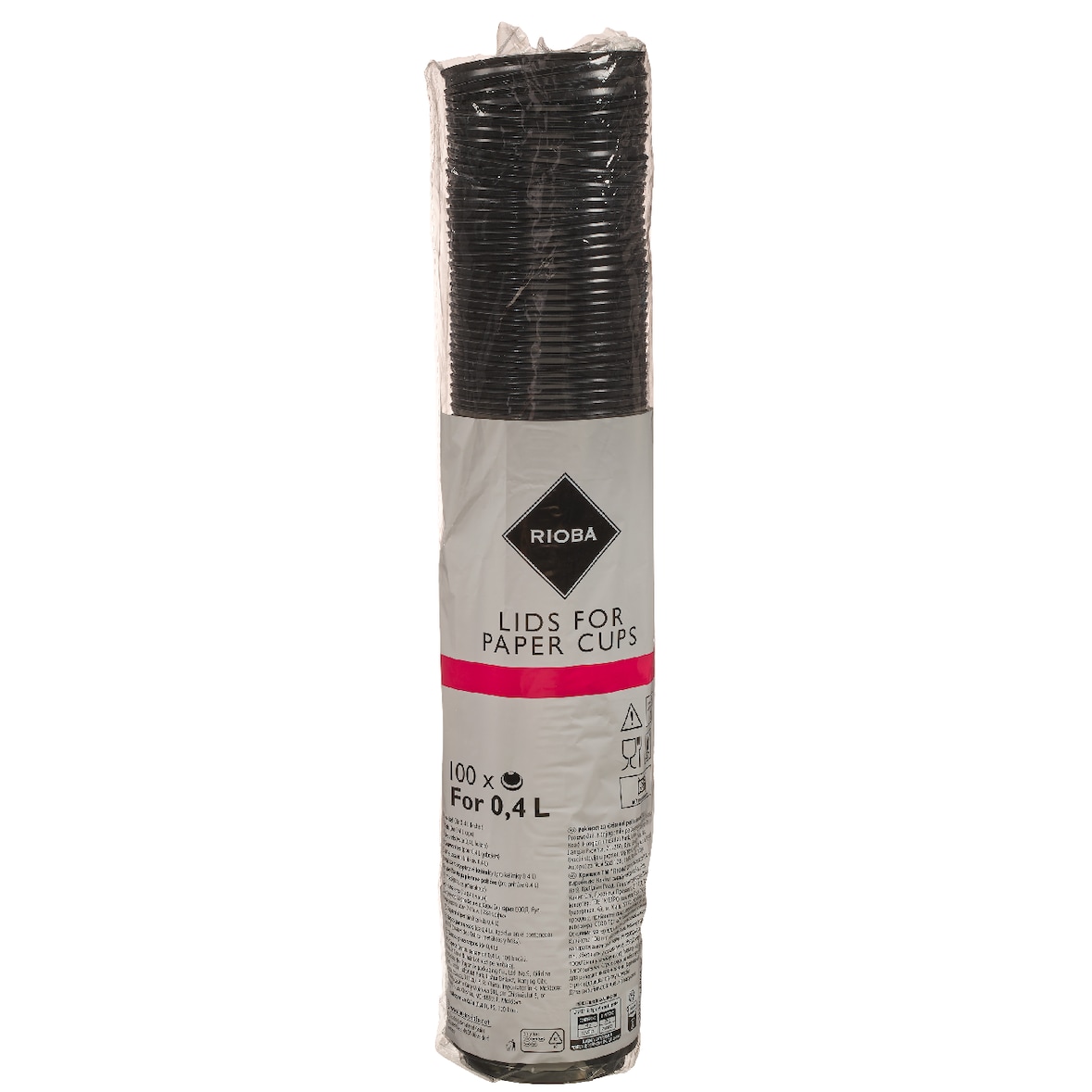 RIOBA To-Go Deckel, Polystyrol, Ø 9 cm, 12 x 100 Stück