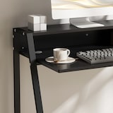 thumbnail of HOMCOM - Schreibtisch - 84L x 45B x 85H cm - schwarz