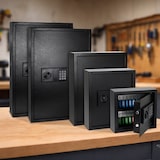 thumbnail of HMF Schlüsseltresor mit Zahlencode, Schlüsselsafe mit Elektronikschloss, 100 Haken, 66,5 x 43 x 13 cm, Schwarz