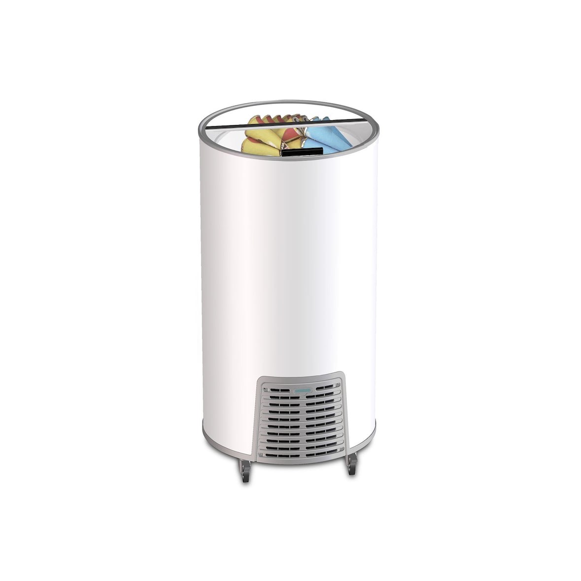 Iarp congelador cilíndrico, 450 mm diametro x 902 mm, almacenamiento alimentos congelados, 46 litros, temperatura -25°C y -18°C (clase 7/L1).