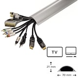 thumbnail of PVC Kabelkanal Halbrund 100/7/2cm Silber-Grau