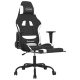 thumbnail of vidaXL Gaming-Stuhl mit Massage & Fußstütze Schwarz und Weiß Stoff