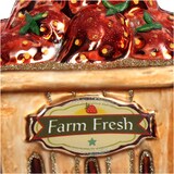 thumbnail of Christbaumschmuck Glas 8,3cm Erdbeeren Box Figur Handbemalt mit Glitzer Weihnachtsbaum Anhänger Christbaumanhänger Weihnachtsbaumschmuck Hellbraun Rot