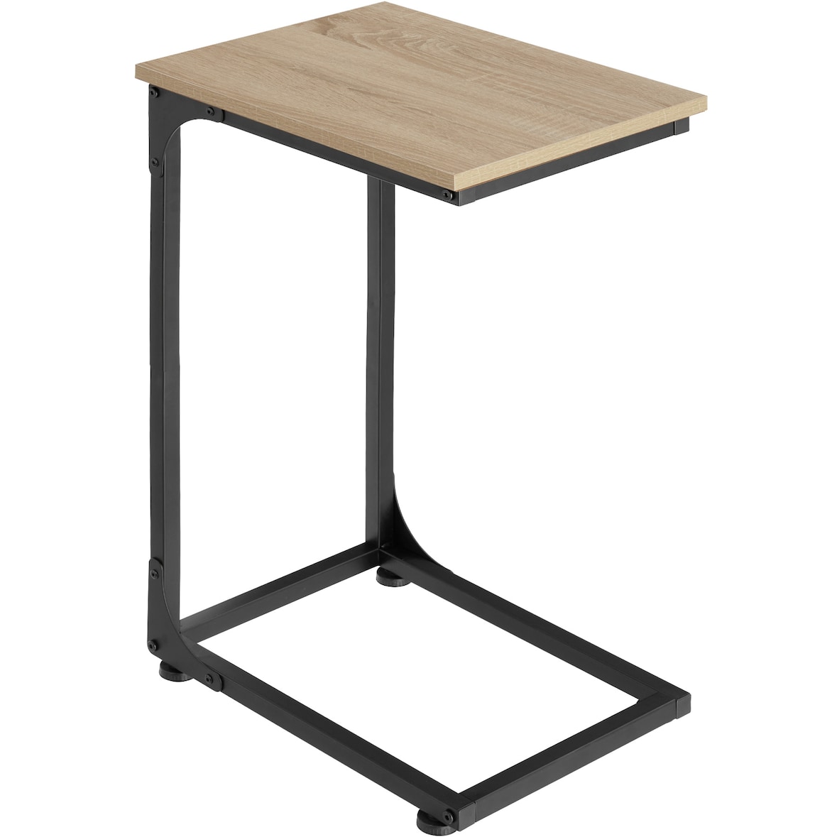 tectake Mesa auxiliar Erie 40x30x63cm  Madera Industrial Clara, Roble Sonoma