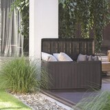 thumbnail of Prosperplast - Baul de jardin 290 litros Boxe Board de plastico en color ocre oscuro 116,6 x 47 x 59,5 cm