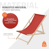 thumbnail of ECD Germany 10er Set Liegestuhl klappbar Rot, Holz, verstellbare Rückenlehne mit 3 Positionen, bis 120 kg, Gartenliege Sonnenliege Strandliege