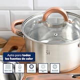 thumbnail of San Ignacio - Onil Kochgeschirr-Set, 16/18/20 cm, Edelstahl, mit 3 16/20/24 cm großen Pfannen aus gepresstem Aluminium, Induktion