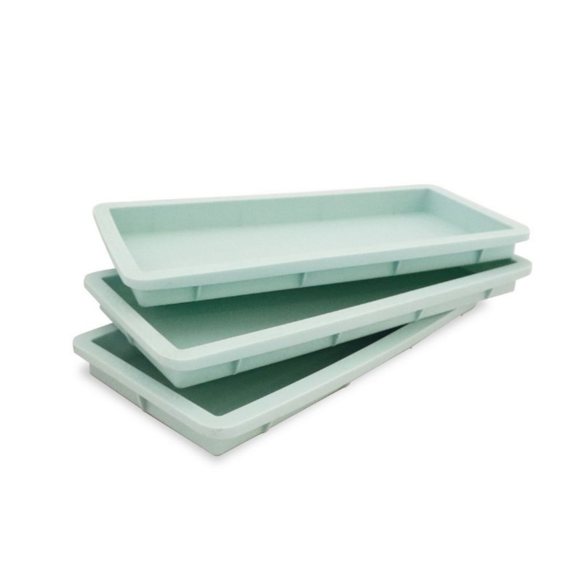 SCRAPCOOKING moules à cake rectangulaire x3 vert d'eau 2976