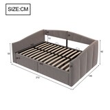 thumbnail of Multifunktionales Schlafsofa 140 x 200 cm Grau, Ausziehbett, Polstersofa mit Hydraulik-Stauraum, Samtstoff, Lattenrost, platzsparendes Sofa-Bett