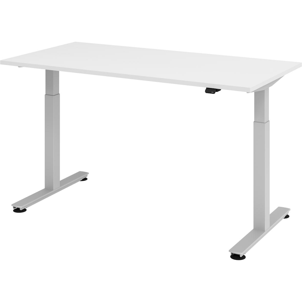 bümö elektrisch höhenverstellbarer Schreibtisch weiß 160x80 cm - Schreibtisch höhenverstellbar elektrisch, elektrischer Schreibtisch & Gaming Tisch,