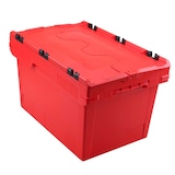 thumbnail of Mehrwegbehälter mit Klappdeckel, rot, Inhalt 58 Liter, LxBxH 600 x 400 x 350 mm