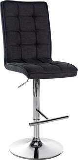 thumbnail of Barhocker Peking Stoff schwarz/chrom