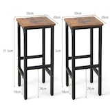 thumbnail of COSTWAY 2er-Set Barhocker, Tresenhocker mit Fußstütze, Küchenhocker bis 150 kg, Bistrohocker Barstühle für Zuhause