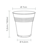 thumbnail of MONOUSO - Bicchiere di Plastica PS Vending Trasparente 160 ml (100 Pezzi)