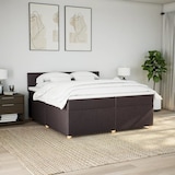 thumbnail of vidaXL Boxspringbett mit Matratze Dunkelbraun 200x200 cm Stoff