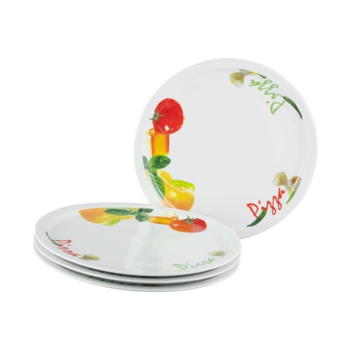 CreaTable Milano Pizza Pizzateller 4-tlg Porzellan
