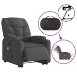thumbnail of vidaXL Elektrischer Massagesessel mit Aufstehhilfe Dunkelgrau Stoff