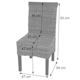 thumbnail of Set di 2 sedie da pranzo sedia in vimini M45 sedia banana wicker ~ scuro, senza cuscino