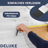 thumbnail of DELUKE® Vinylboden PVC-Dielen selbstklebend wasserfest 2mm Stärke Klebevinylboden Bodenbelag Laminatboden Dekor-Dielen Gestreiftes Braun, 5,02m²