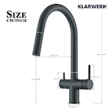 thumbnail of Jana | Torneira  de 3 vias premium preto mate |cozinha de osmose em aço inoxidável misturadora 360 °|Filtro 3 ligações arco alto