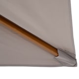 thumbnail of Outsunny sombrilla jardín 3x2 m con mástil de madera varillas de bambú y polea parasol rectangular para terraza patio o balcón exterior gris