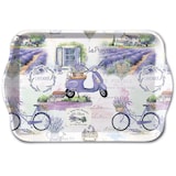 thumbnail of Tablett Melamin 21x13cm  - kleines Serviertablett Frühstückstablett Tischdeko Frühling Sommer Dekotablett Lavendel Provence
