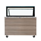 thumbnail of Skyrainbow SNACK-Line bain-marie toonbank 3x GN1/1, graniet roze-grijs, 123x82x85,5 glazen bovenbouw helder glas zwarte rand, zonder legbord, H=396mm