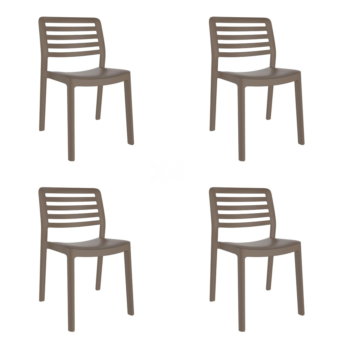 garbar WIND Set 4 Silla Interior, Exterior Chocolate