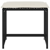 thumbnail of vidaXL Gartenhocker mit Kissen 4 Stk. Schwarz Poly Rattan