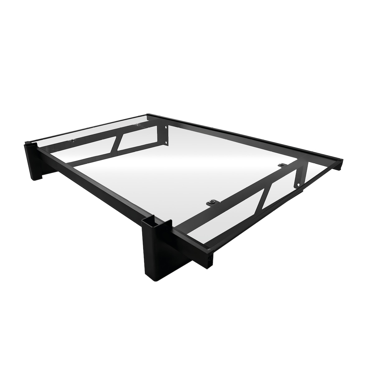 Wasabi - Marquise Porta Exterior 120x100cm – Policarbonato Sólido 2,7mm – Suportes de Ferro – Montagem Fácil